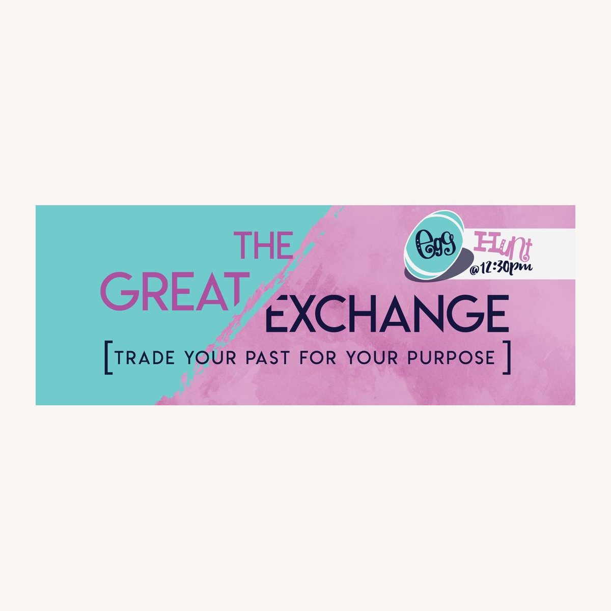 The Great Exchange campaign banner, trade your past for your purpose
