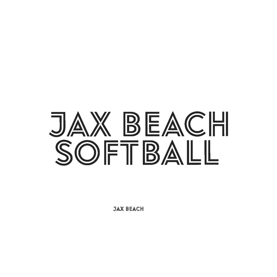 Jax Beach Softball outline wordmark