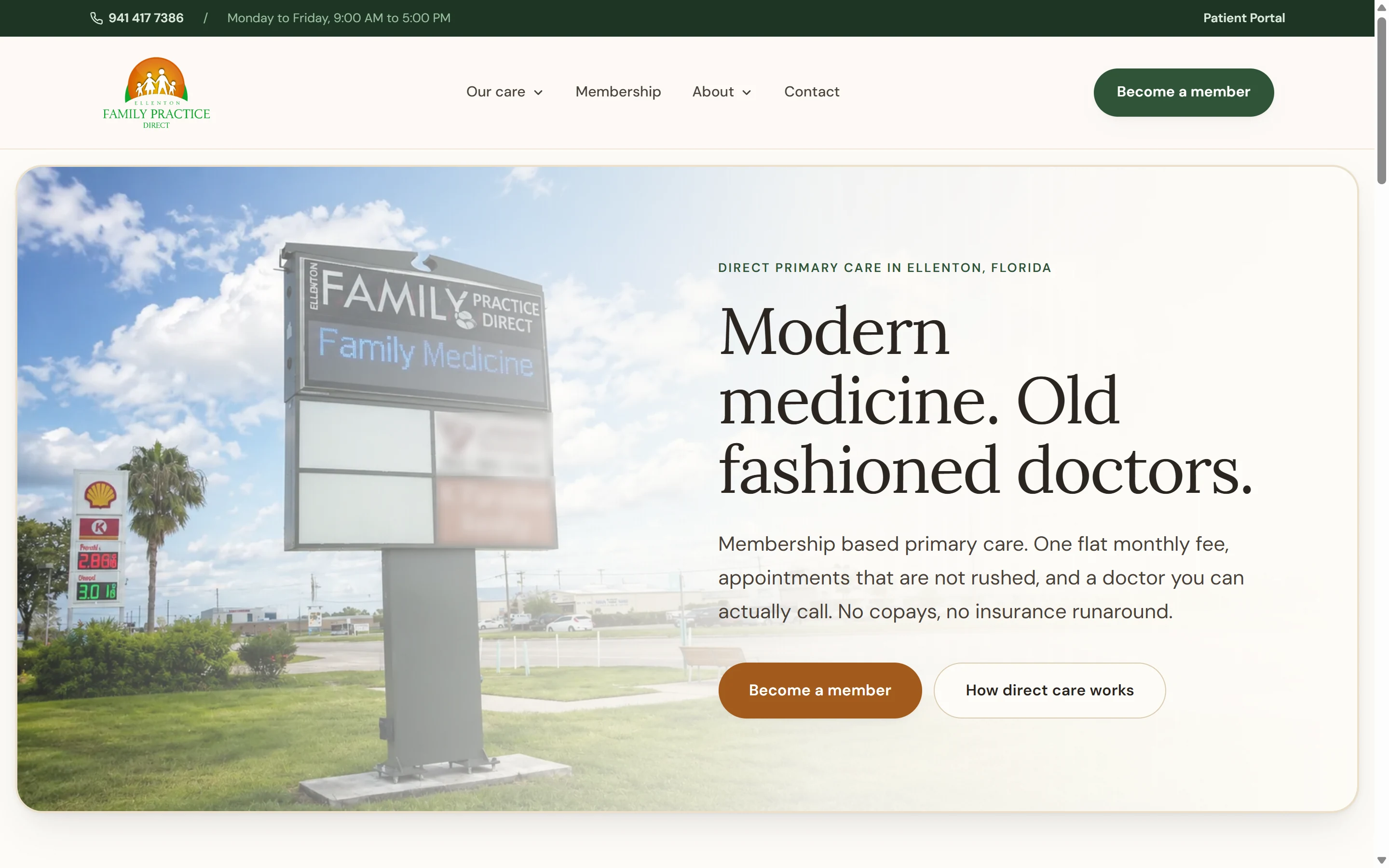 Ellenton Family Practice Direct website screenshot