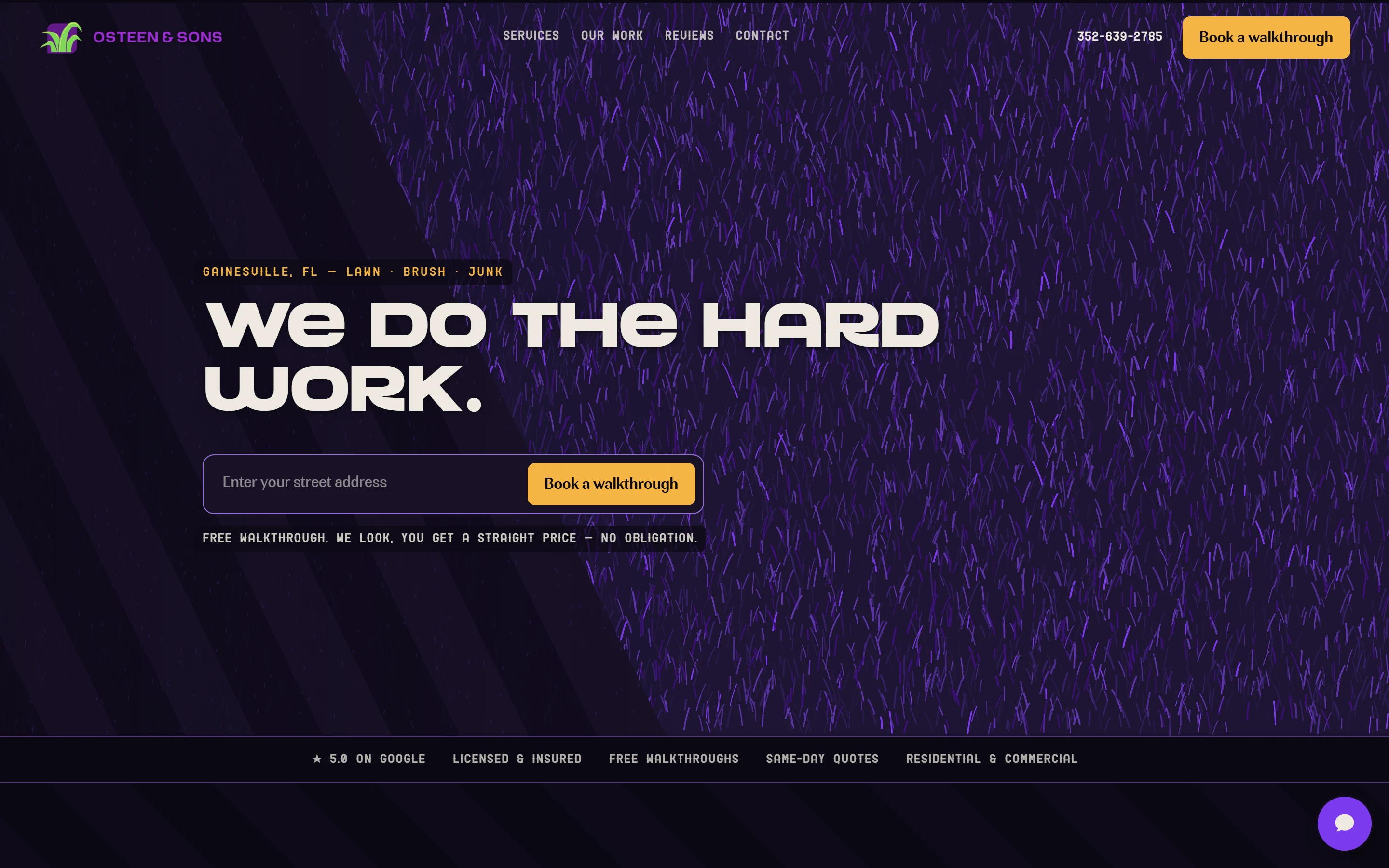 Osteen & Sons website screenshot